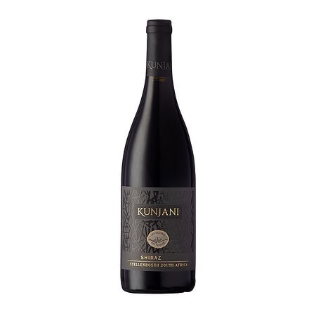 Kunjani Shiraz from Stellenbosch, South Africa, showcasing rich flavors.