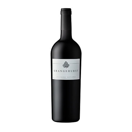Bottle of Grangehurst 2014 featuring a rich ruby red wine with smooth clarity and structured visual depth.