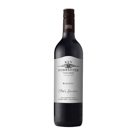 Bottle of Ken Forrester Pat’s Garden 2020 featuring a dark red wine with layered colour intensity and polished visual appearance.