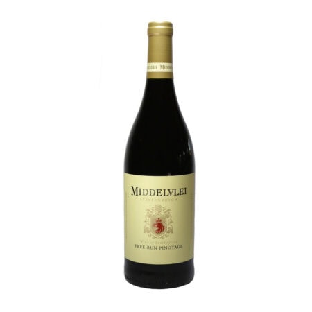 Middelvlei Free-Run Pinotage from Stellenbosch, showcasing South African wine heritage.
