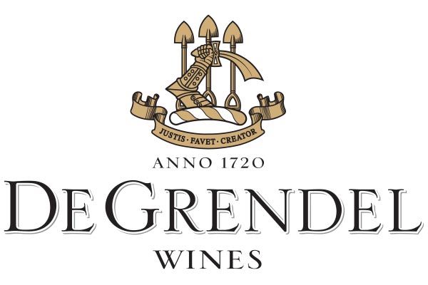 De Grendel Wines logo featuring traditional elements and established since 1720.