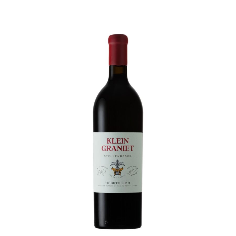 Klein Graniet Tribute 2019 Stellenbosch red wine bottle.
