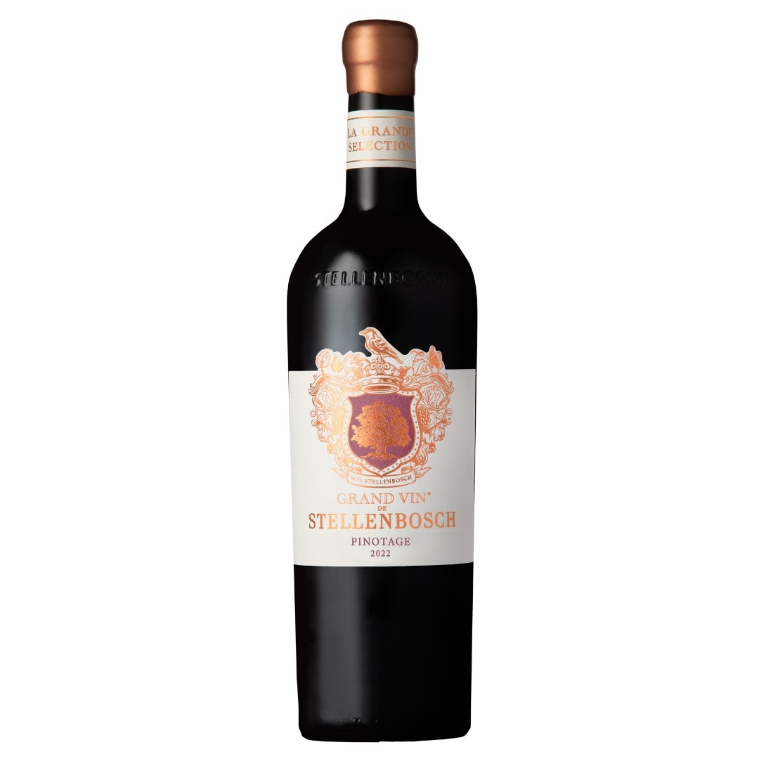Pinotage Bottle From Stellenbosch, South African Wine, Vintage 2022.